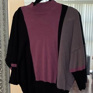 Purple grey and black sweater